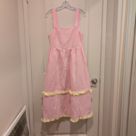 NWT Free People x Dora Larsen Emelie Ruffled Dress Size 6 - Picture 3 of 14